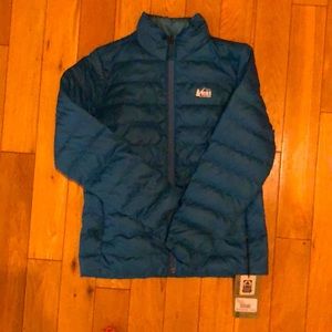 Kids REI 650 Down Jacket Azurite Blue NWT